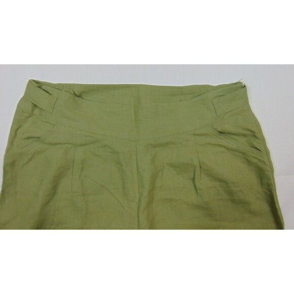 Soft Surroundings Pull on Pants Womens Plus Size 1x Green Wide Leg 100% Linen - Picture 3 of 9